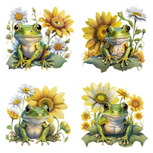 Load image into Gallery viewer, 4pcs Diamond Painting Set - sunflower frog (30*30CM)