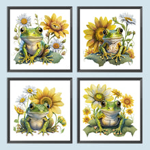 Load image into Gallery viewer, 4pcs Diamond Painting Set - sunflower frog (30*30CM)