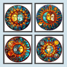 Load image into Gallery viewer, 4pcs Diamond Painting Set - sun and moon glass painting (30*30CM)