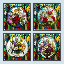 Load image into Gallery viewer, 4pcs Diamond Painting Set - Classical vase glass painting (30*30CM)