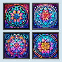 Load image into Gallery viewer, 4pcs Diamond Painting Set - mandala glass painting (30*30CM)