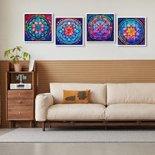 Load image into Gallery viewer, 4pcs Diamond Painting Set - mandala glass painting (30*30CM)