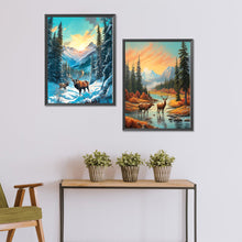 Load image into Gallery viewer, 2pcs Diamond Painting Set - Autumn and winter elk (30*40CM)