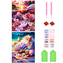 Load image into Gallery viewer, 2pcs Diamond Painting Set - Dream shell scene (30*40CM)