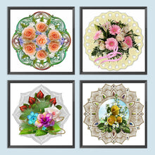 Load image into Gallery viewer, 4pcs Diamond Painting Set - mandala bouquet (30*30CM)
