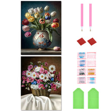 Load image into Gallery viewer, 2pcs Diamond Painting Set - fresh bouquet (30*40CM)