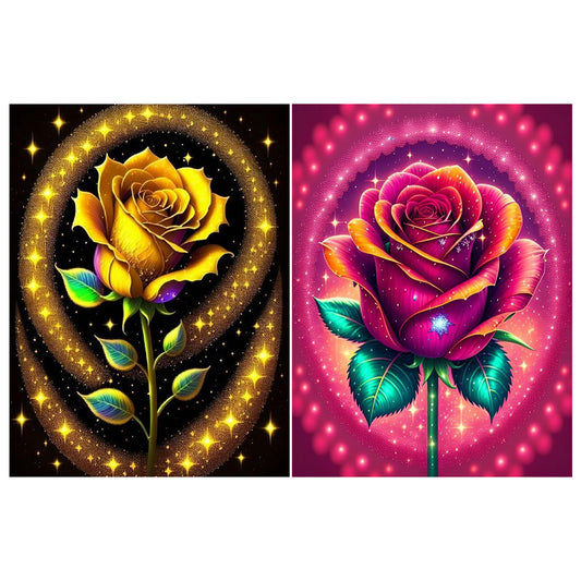 2pcs Diamond Painting Set - glitter rose (30*40CM)
