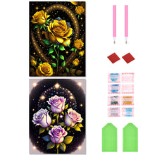 Load image into Gallery viewer, 2pcs Diamond Painting Set - glitter rose (30*40CM)