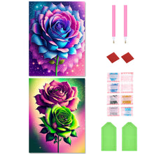 Load image into Gallery viewer, 2pcs Diamond Painting Set - glitter rose (30*40CM)