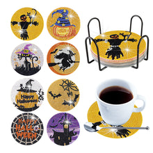 Load image into Gallery viewer, 8PCS Diamond Painting Art Coaster Kit Flower Bird Christmas Gnome Winter Snowman