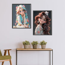 Load image into Gallery viewer, 2pcs Diamond Painting Set - little girl (30*40CM)