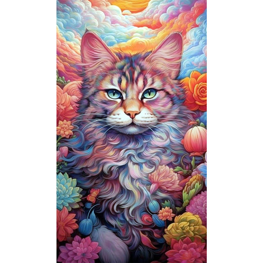AB Diamond Painting - Full Round - cat cat (40*70CM)