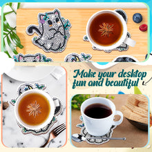 Load image into Gallery viewer, 8/10PCS Diamond Painting Art Coaster Kit Halloween Cat Autumn Hot Cocoa Nativity