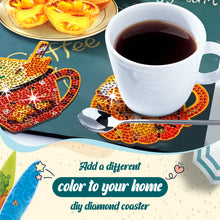 Load image into Gallery viewer, 8/10PCS Diamond Painting Art Coaster Kit Halloween Cat Autumn Hot Cocoa Nativity