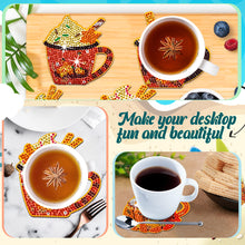 Load image into Gallery viewer, 8/10PCS Diamond Painting Art Coaster Kit Halloween Cat Autumn Hot Cocoa Nativity