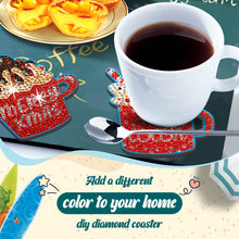 Load image into Gallery viewer, 8/10PCS Diamond Painting Art Coaster Kit Halloween Cat Autumn Hot Cocoa Nativity