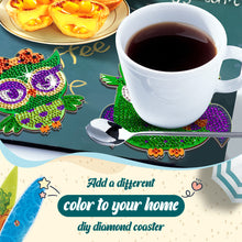 Load image into Gallery viewer, 8/10PCS Diamond Painting Art Coaster Kit Halloween Cat Autumn Hot Cocoa Nativity