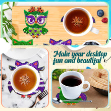 Load image into Gallery viewer, 8/10PCS Diamond Painting Art Coaster Kit Halloween Cat Autumn Hot Cocoa Nativity