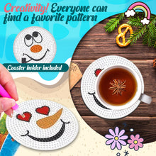 Load image into Gallery viewer, 8/10PCS Diamond Painting Art Coaster Kit Halloween Cat Autumn Hot Cocoa Nativity