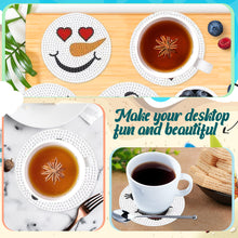 Load image into Gallery viewer, 8/10PCS Diamond Painting Art Coaster Kit Halloween Cat Autumn Hot Cocoa Nativity
