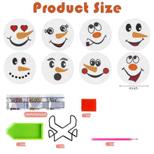 Load image into Gallery viewer, 8/10PCS Diamond Painting Art Coaster Kit Halloween Cat Autumn Hot Cocoa Nativity