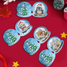 Load image into Gallery viewer, 5/6/8/10/12PCS Special Shape DIY Diamond Painting Card Xmas Tree Xmas Atmosphere