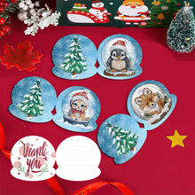 Load image into Gallery viewer, 5/6/8/10/12PCS Special Shape DIY Diamond Painting Card Xmas Tree Xmas Atmosphere