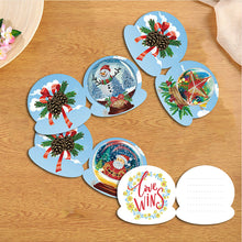 Load image into Gallery viewer, 5/6/8/10/12PCS Special Shape DIY Diamond Painting Card Xmas Tree Xmas Atmosphere