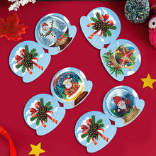Load image into Gallery viewer, 5/6/8/10/12PCS Special Shape DIY Diamond Painting Card Xmas Tree Xmas Atmosphere