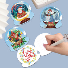 Load image into Gallery viewer, 5/6/8/10/12PCS Special Shape DIY Diamond Painting Card Xmas Tree Xmas Atmosphere