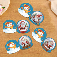 Load image into Gallery viewer, 5/6/8/10/12PCS Special Shape DIY Diamond Painting Card Xmas Tree Xmas Atmosphere