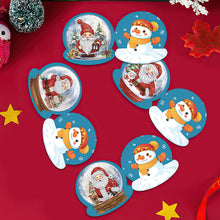 Load image into Gallery viewer, 5/6/8/10/12PCS Special Shape DIY Diamond Painting Card Xmas Tree Xmas Atmosphere