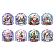 Load image into Gallery viewer, 5/6/8/10/12PCS Special Shape DIY Diamond Painting Card Xmas Tree Xmas Atmosphere