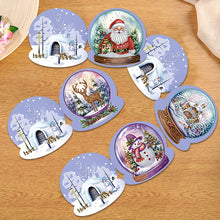 Load image into Gallery viewer, 5/6/8/10/12PCS Special Shape DIY Diamond Painting Card Xmas Tree Xmas Atmosphere