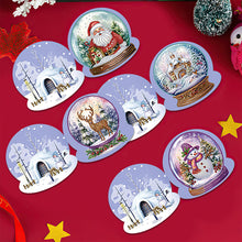 Load image into Gallery viewer, 5/6/8/10/12PCS Special Shape DIY Diamond Painting Card Xmas Tree Xmas Atmosphere