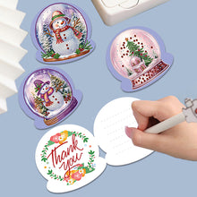 Load image into Gallery viewer, 5/6/8/10/12PCS Special Shape DIY Diamond Painting Card Xmas Tree Xmas Atmosphere
