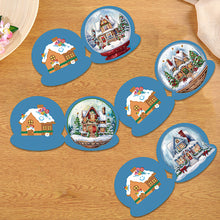 Load image into Gallery viewer, 5/6/8/10/12PCS Special Shape DIY Diamond Painting Card Xmas Tree Xmas Atmosphere