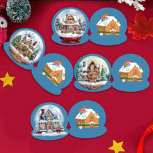Load image into Gallery viewer, 5/6/8/10/12PCS Special Shape DIY Diamond Painting Card Xmas Tree Xmas Atmosphere