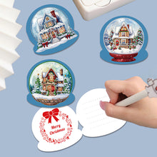 Load image into Gallery viewer, 5/6/8/10/12PCS Special Shape DIY Diamond Painting Card Xmas Tree Xmas Atmosphere