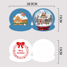 Load image into Gallery viewer, 5/6/8/10/12PCS Special Shape DIY Diamond Painting Card Xmas Tree Xmas Atmosphere