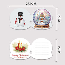 Load image into Gallery viewer, 5/6/8/10/12PCS Special Shape DIY Diamond Painting Card Xmas Tree Xmas Atmosphere
