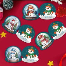 Load image into Gallery viewer, 5/6/8/10/12PCS Special Shape DIY Diamond Painting Card Xmas Tree Xmas Atmosphere
