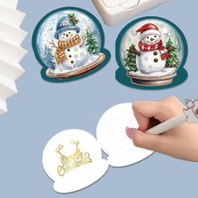 Load image into Gallery viewer, 5/6/8/10/12PCS Special Shape DIY Diamond Painting Card Xmas Tree Xmas Atmosphere