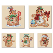 Load image into Gallery viewer, 5/6/8/10/12PCS Special Shape DIY Diamond Painting Card Xmas Tree Xmas Atmosphere