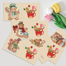 Load image into Gallery viewer, 5/6/8/10/12PCS Special Shape DIY Diamond Painting Card Xmas Tree Xmas Atmosphere