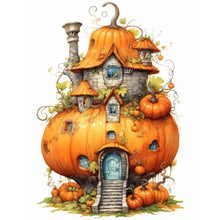 Load image into Gallery viewer, Diamond Painting - Full Round - pumpkin house (40*50CM)