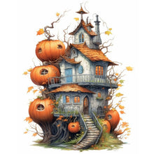Load image into Gallery viewer, Diamond Painting - Full Round - pumpkin house (40*50CM)