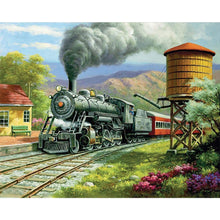 Load image into Gallery viewer, Diamond Painting - Full Round - steam train (50*40CM)