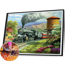 Load image into Gallery viewer, Diamond Painting - Full Round - steam train (50*40CM)