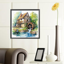 Load image into Gallery viewer, Diamond Painting - Full Round - house by the river (40*40CM)